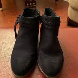 Navy ankle booties